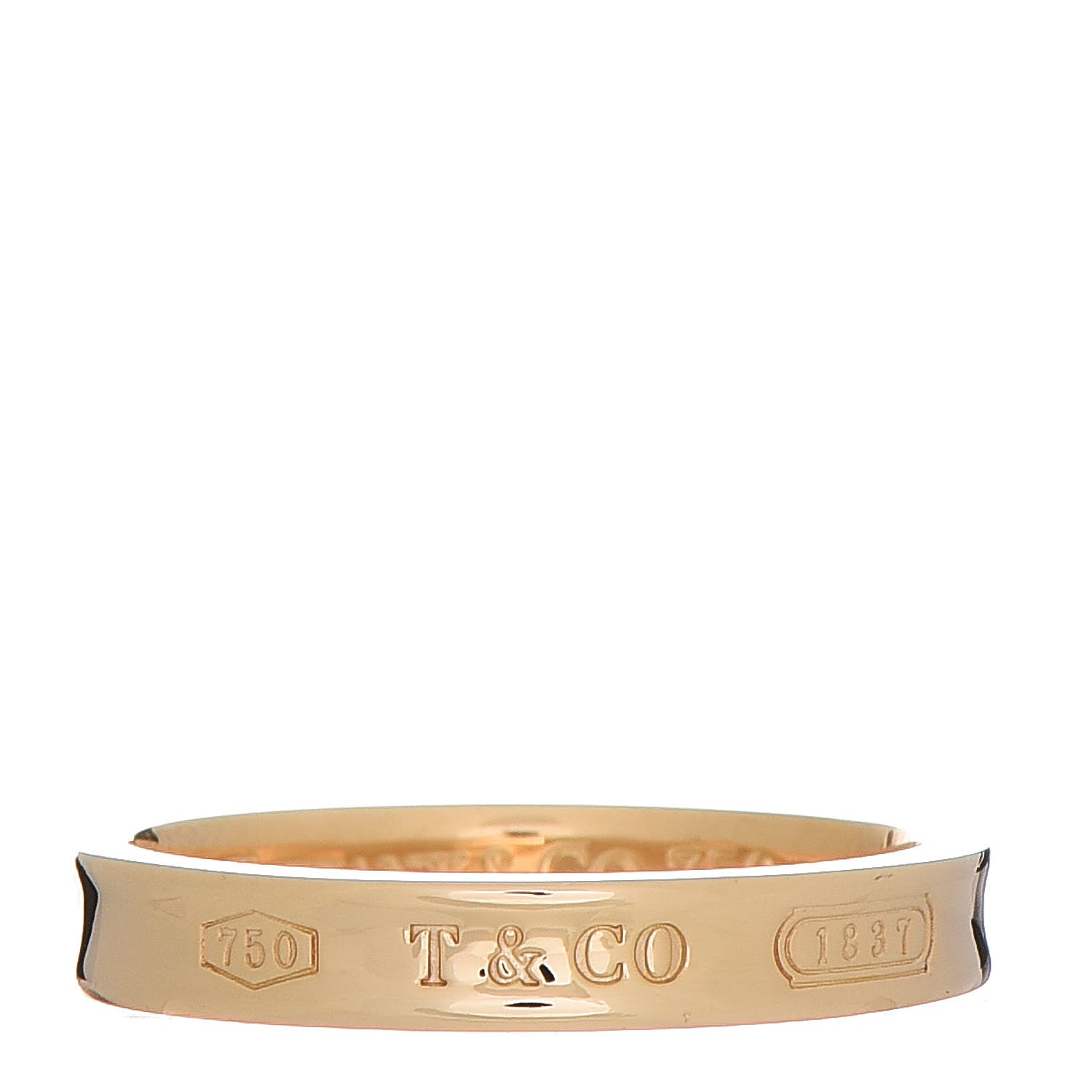 Tiffany 18K Yellow Gold Narrow 1837 Ring 62 10 1 of 6
