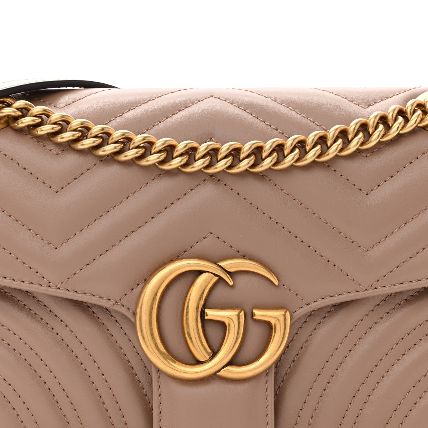 Gucci Calfskin Matelasse Small GG Marmont Shoulder Bag Porcelain Rose 7 of 10