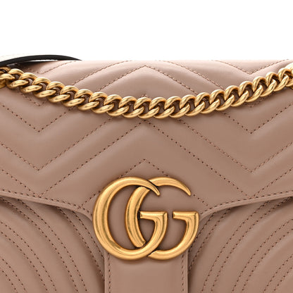 Gucci Calfskin Matelasse Small GG Marmont Shoulder Bag Porcelain Rose 7 of 10