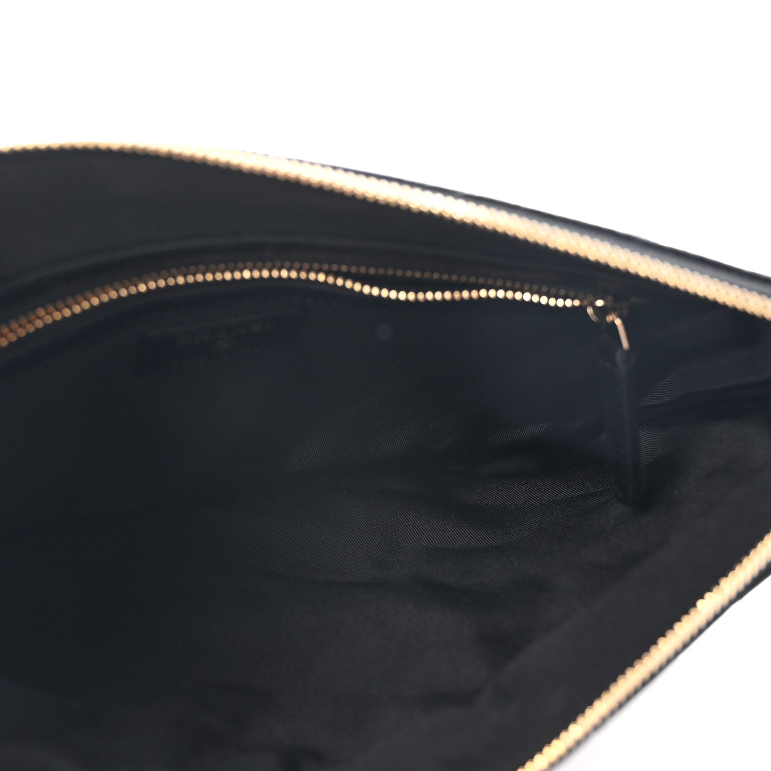 Chanel Calfskin Camellia Embossed Quilted Medium Cosmetic Case Black 5 of 7