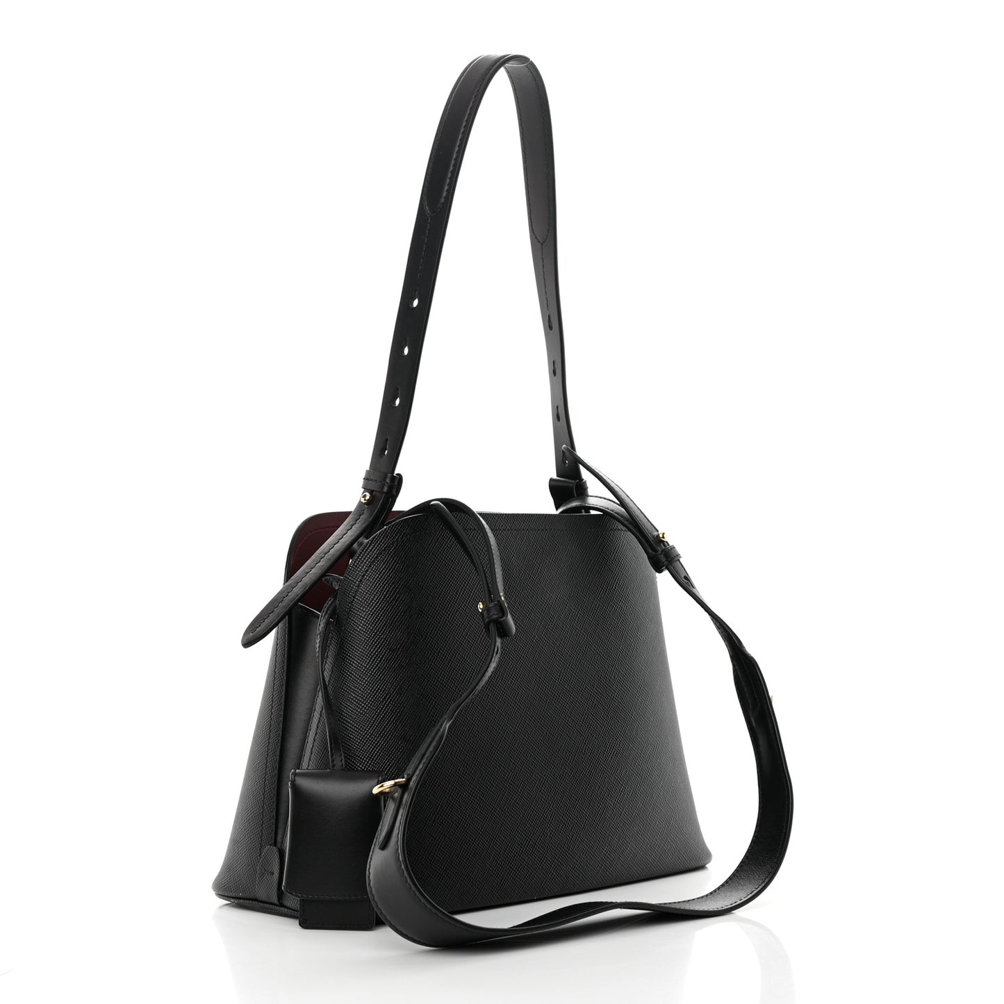 Saffiano Cuir Small Matinee Tote Black