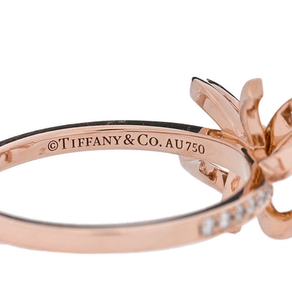 Tiffany 18K Rose Gold Diamond .20ct Double Bow Ring 53 6.25 4 of 4