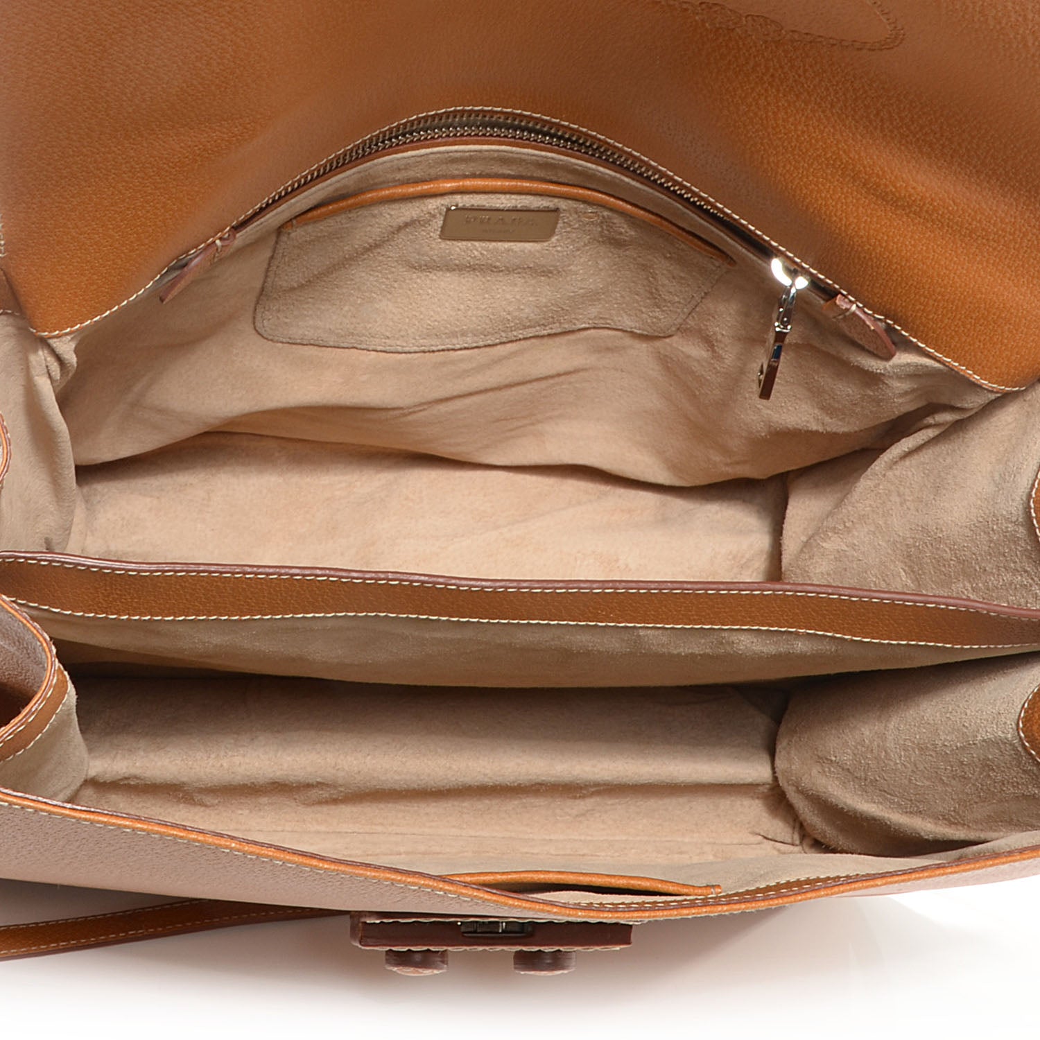 Prada Cinghiale Top Handle Bag Cuoio 7 of 12