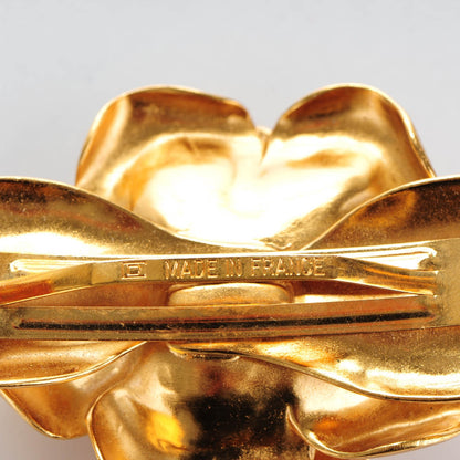 Chanel Camellia Flower Hair Barrette Gold 4 of 5