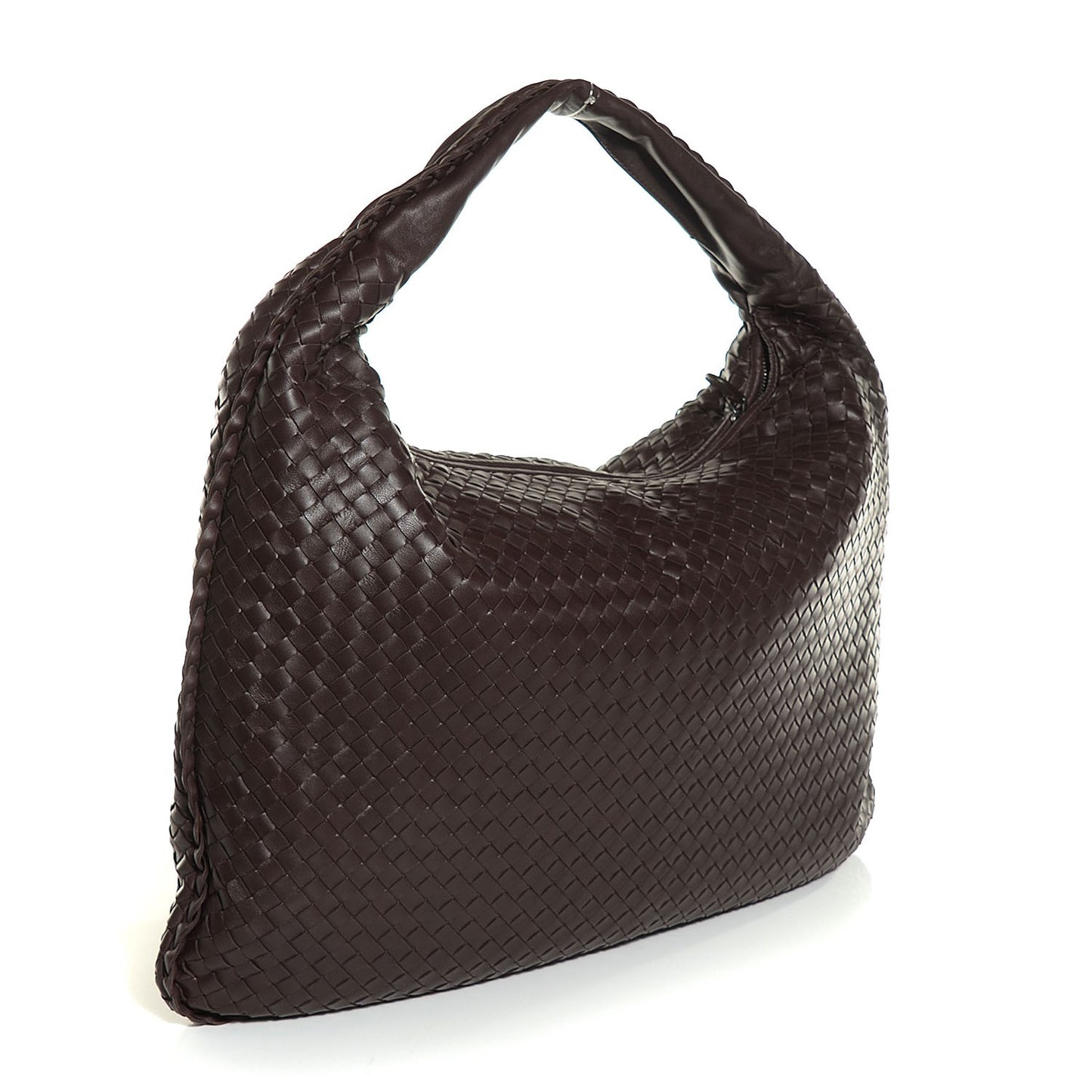 Nappa Intrecciato Maxi Veneta Hobo Ebano