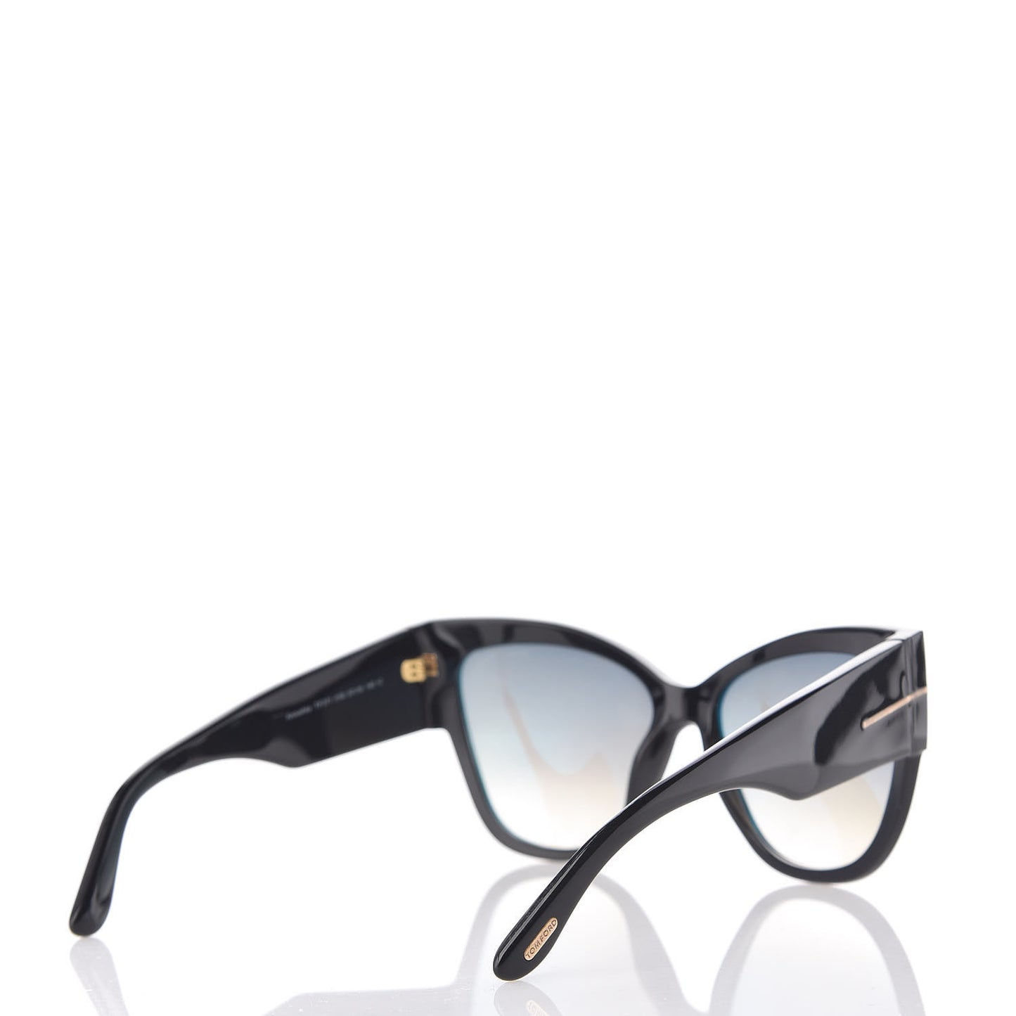 Acetate Anoushka Cat Eye Sunglasses TF371 Black