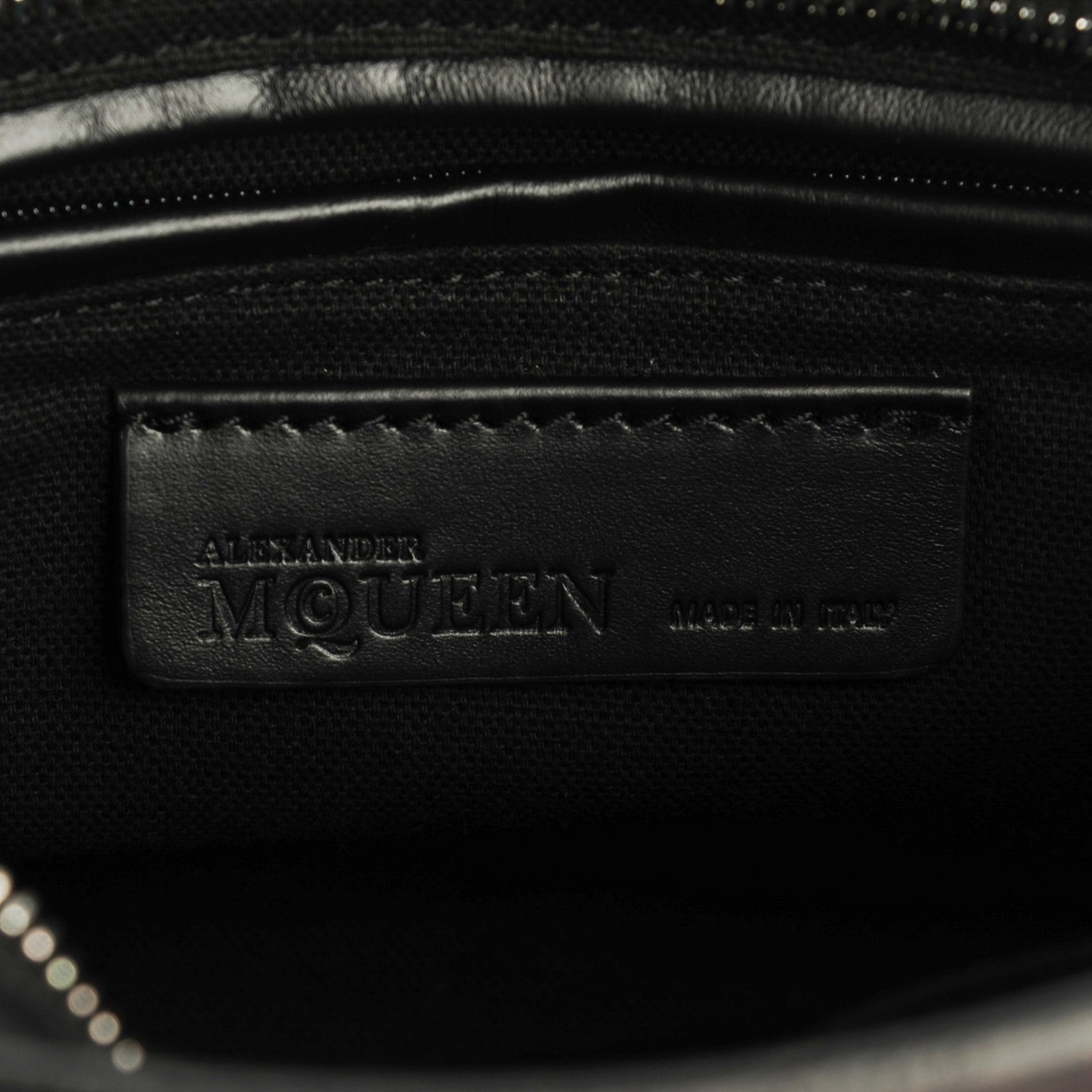 Alexander McQueen Calfskin Rose Printed Mini Padlock Satchel Black 6 of 8