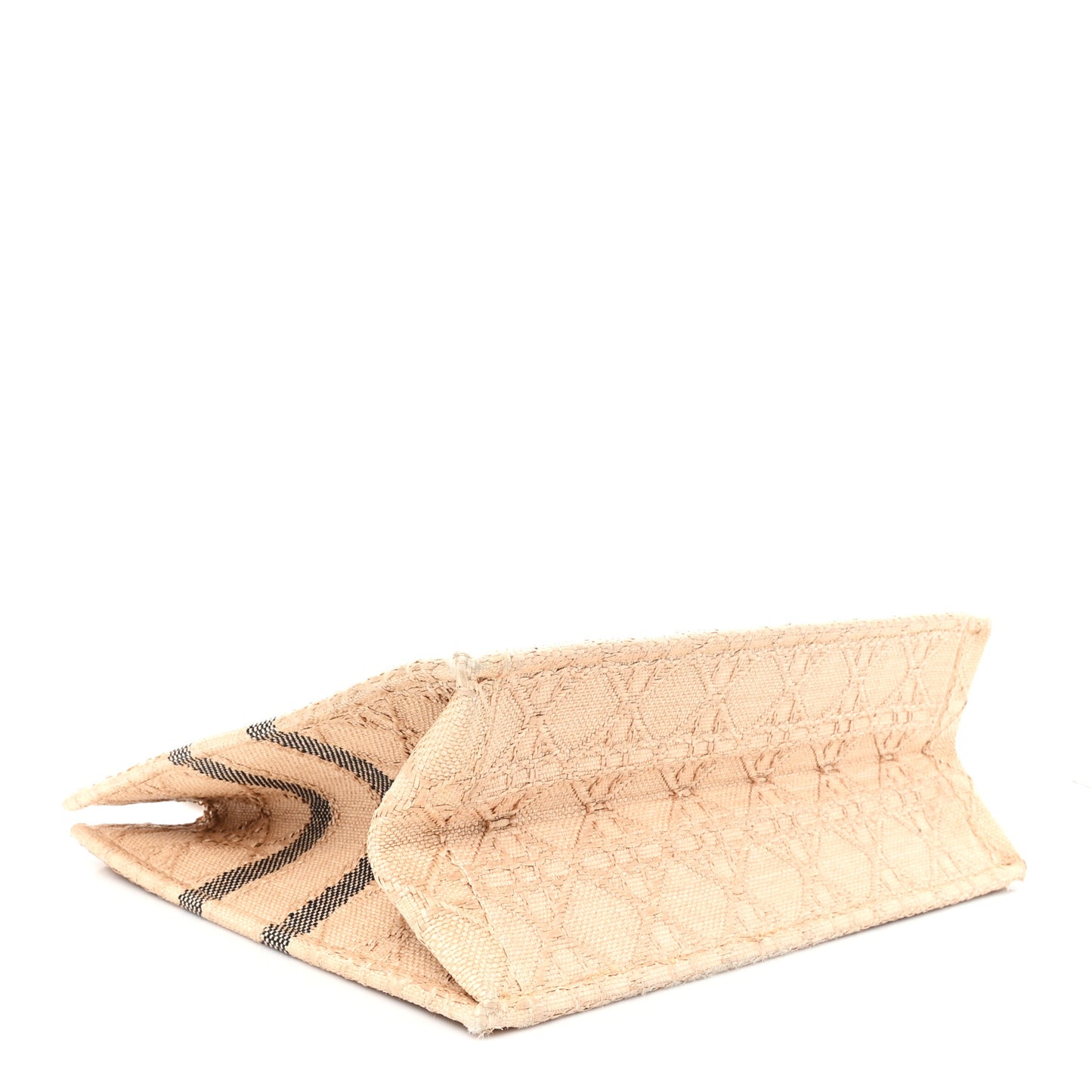 Raffia Cannage Large Book Tote Natural