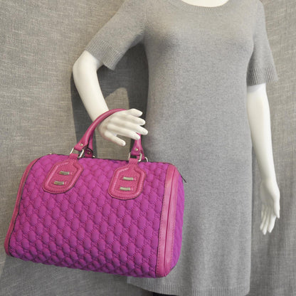 Gucci Guccissima Neoprene Techno Tag Medium Boston Magenta 3 of 10