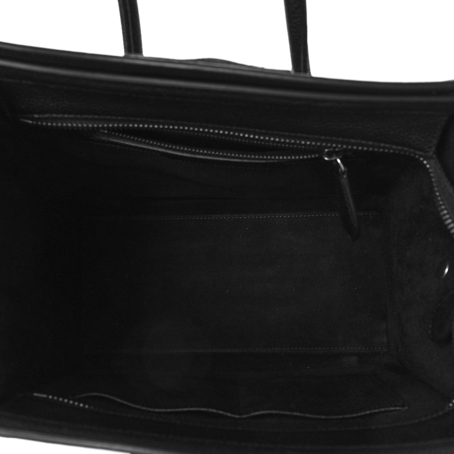 Celine Drummed Calfskin Micro Luggage Black 5 of 10