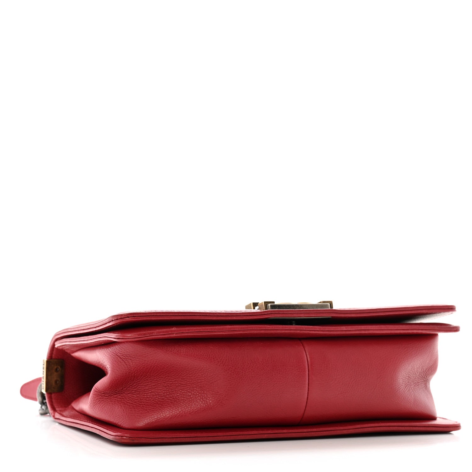 Chanel Calfskin Quilted Double Stitch Medium Boy Flap Red 4 of 13