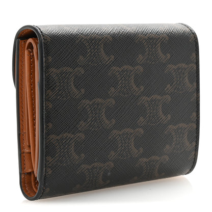 Celine Triomphe Canvas Small Triomphe Wallet Tan 3 of 8
