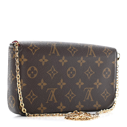 Louis Vuitton Monogram Pochette Felicie Chain Wallet Fuchsia 2 of 4