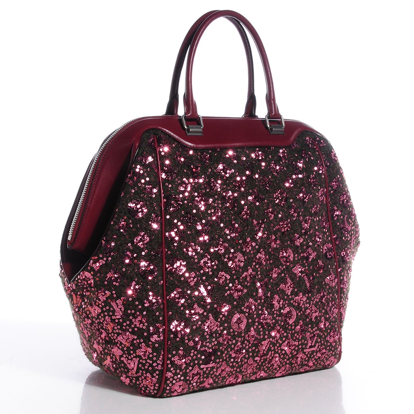 Sequin Monogram Sunshine Express North South Burgundy