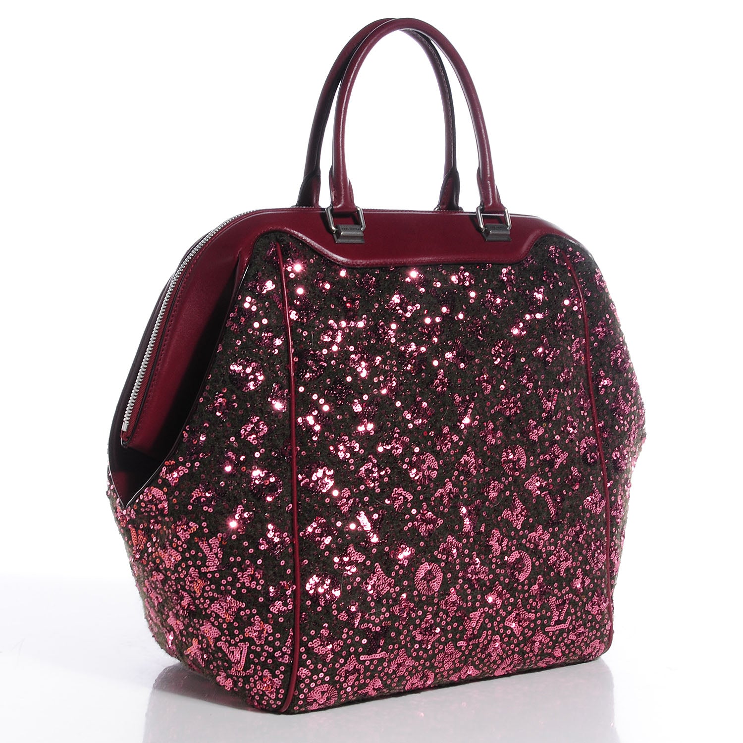 Louis Vuitton Sequin Monogram Sunshine Express North South Burgundy 3 of 7