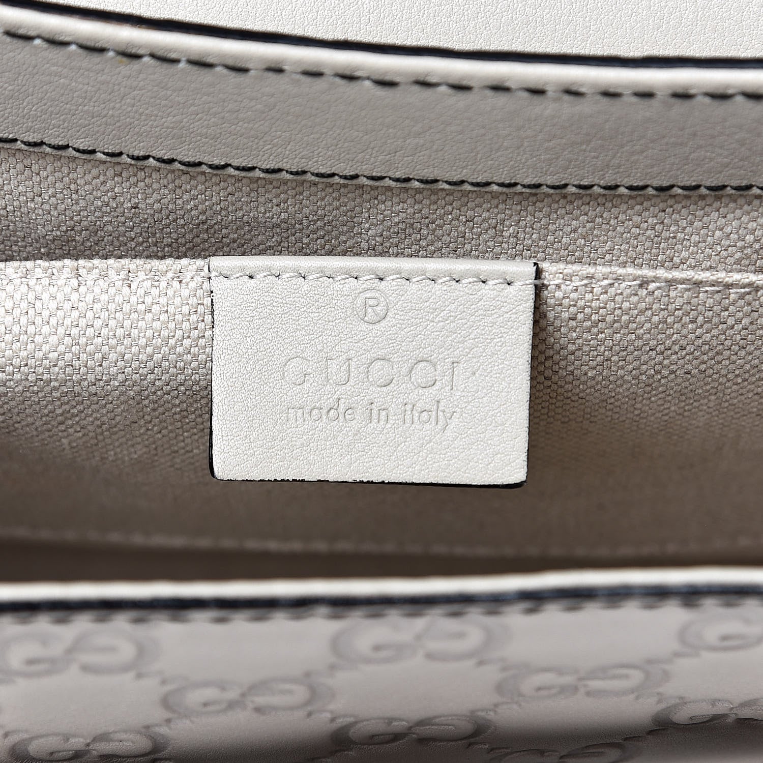 Gucci Guccissima Signature Medium Emily Chain Shoulder Bag Mystic White 6 of 17