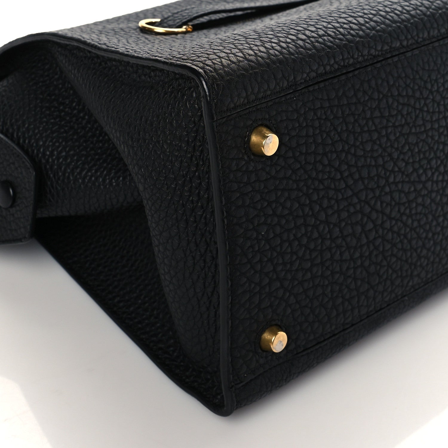 Celine Bullhide Calfskin Small Ring Bag Black 7 of 8