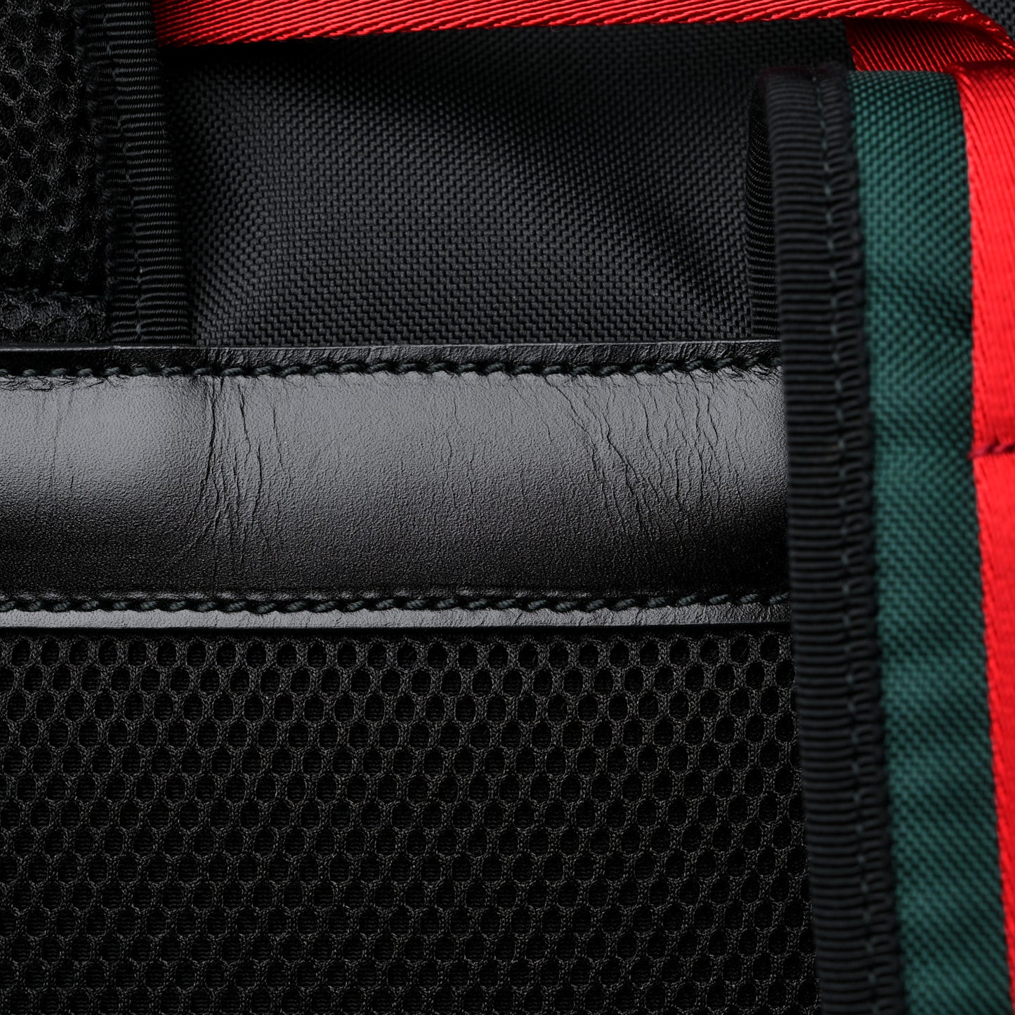 Techno Canvas Web Double Buckle Backpack Black