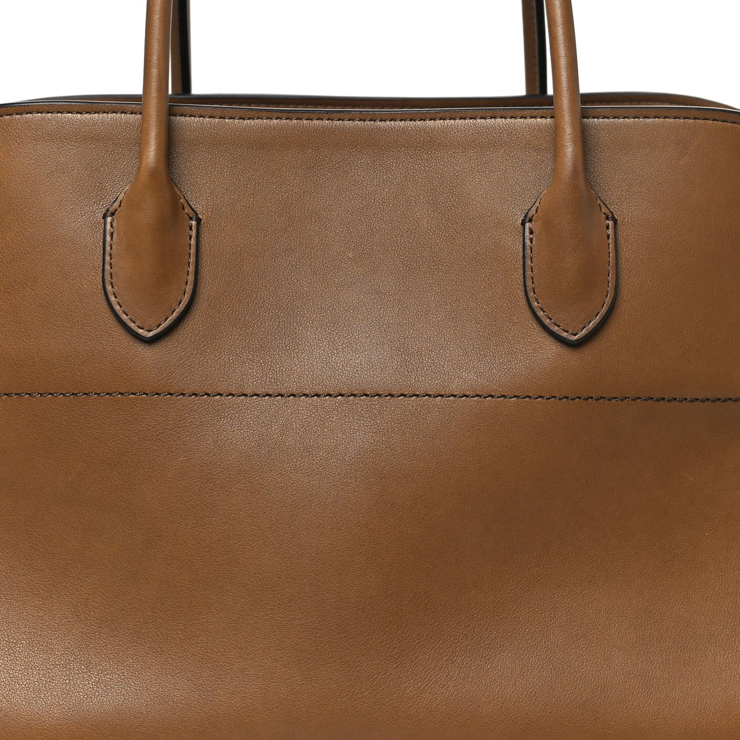 Polished Saddle Calfskin EW Margaux Muschio