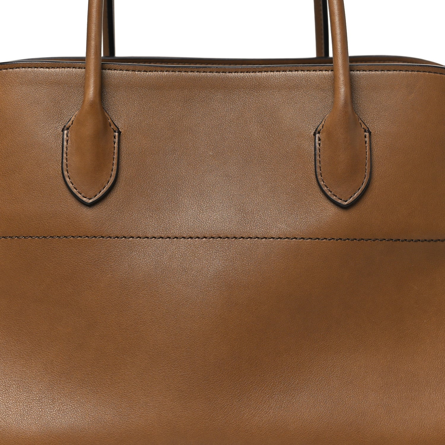 The Row Polished Saddle Calfskin EW Margaux Muschio 7 of 9