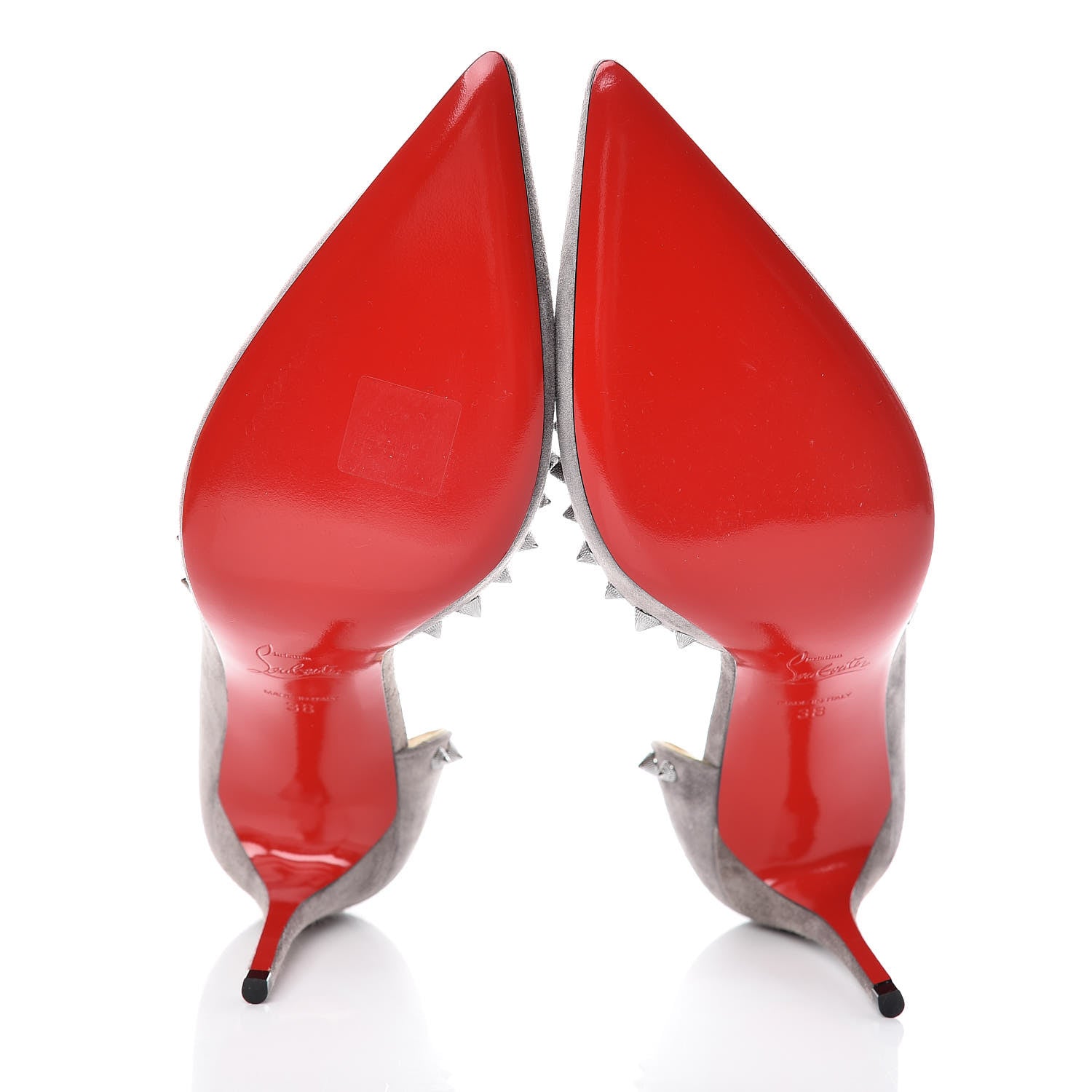 Christian Louboutin Veau Velours Irishell 85 Pumps 38 Storm Gun Metal 5 of 8