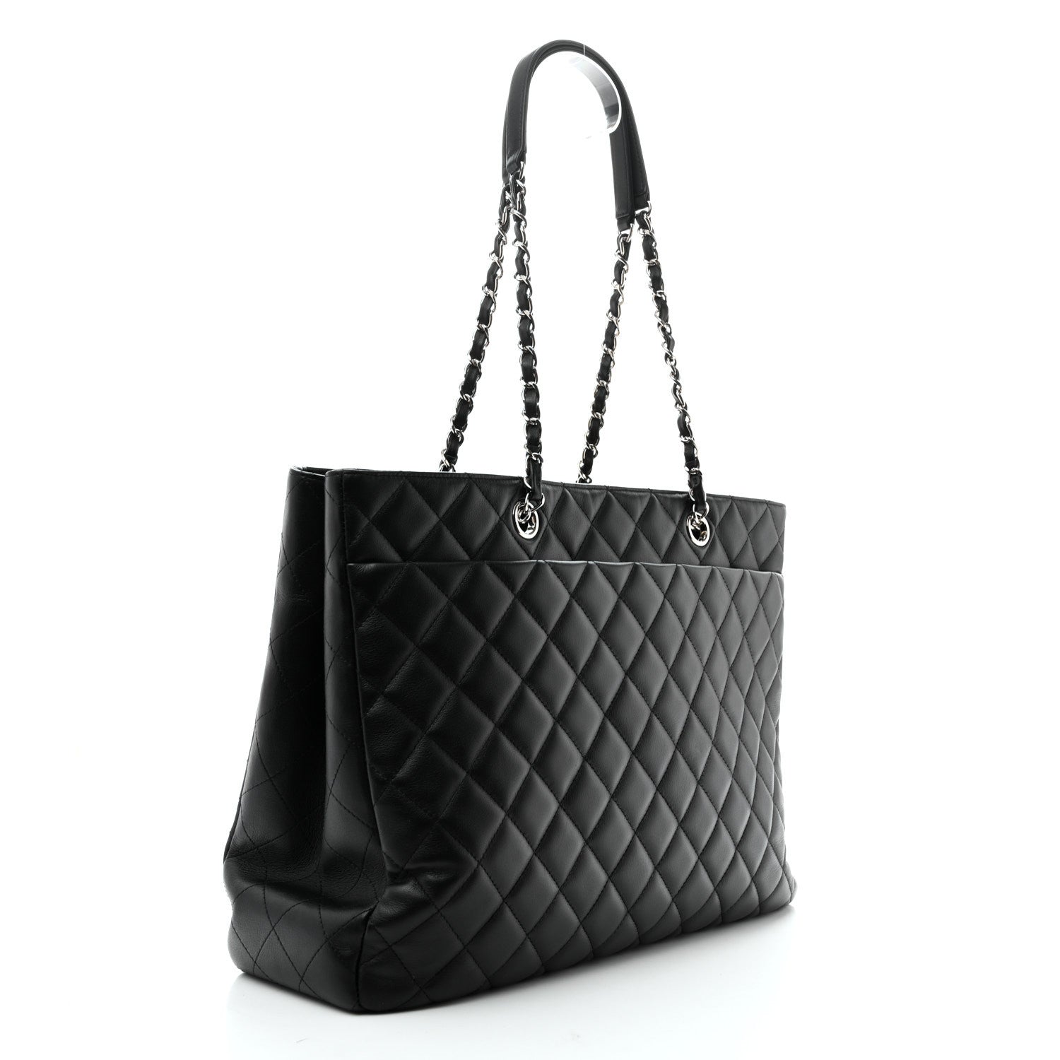 Chanel Calfskin Quilted Large Classic Shopping Tote  Black 2 of 9