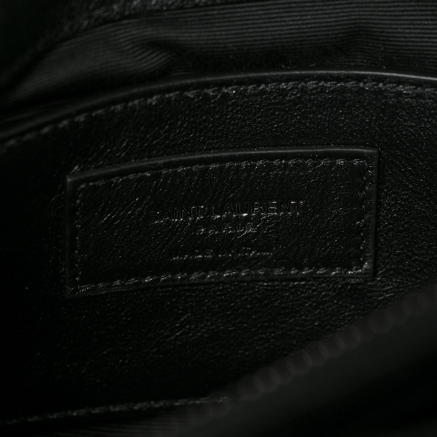 Sheepskin Matelasse Chevron Monogram Medium College Bag Black