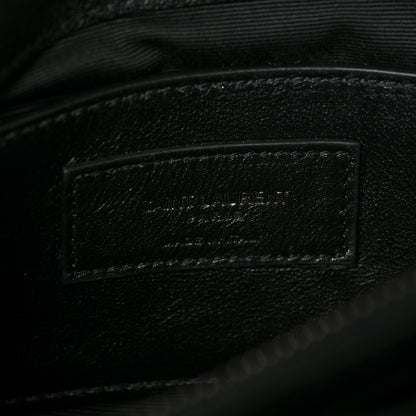 Saint Laurent Sheepskin Matelasse Chevron Monogram Medium College Bag Black 7 of 9