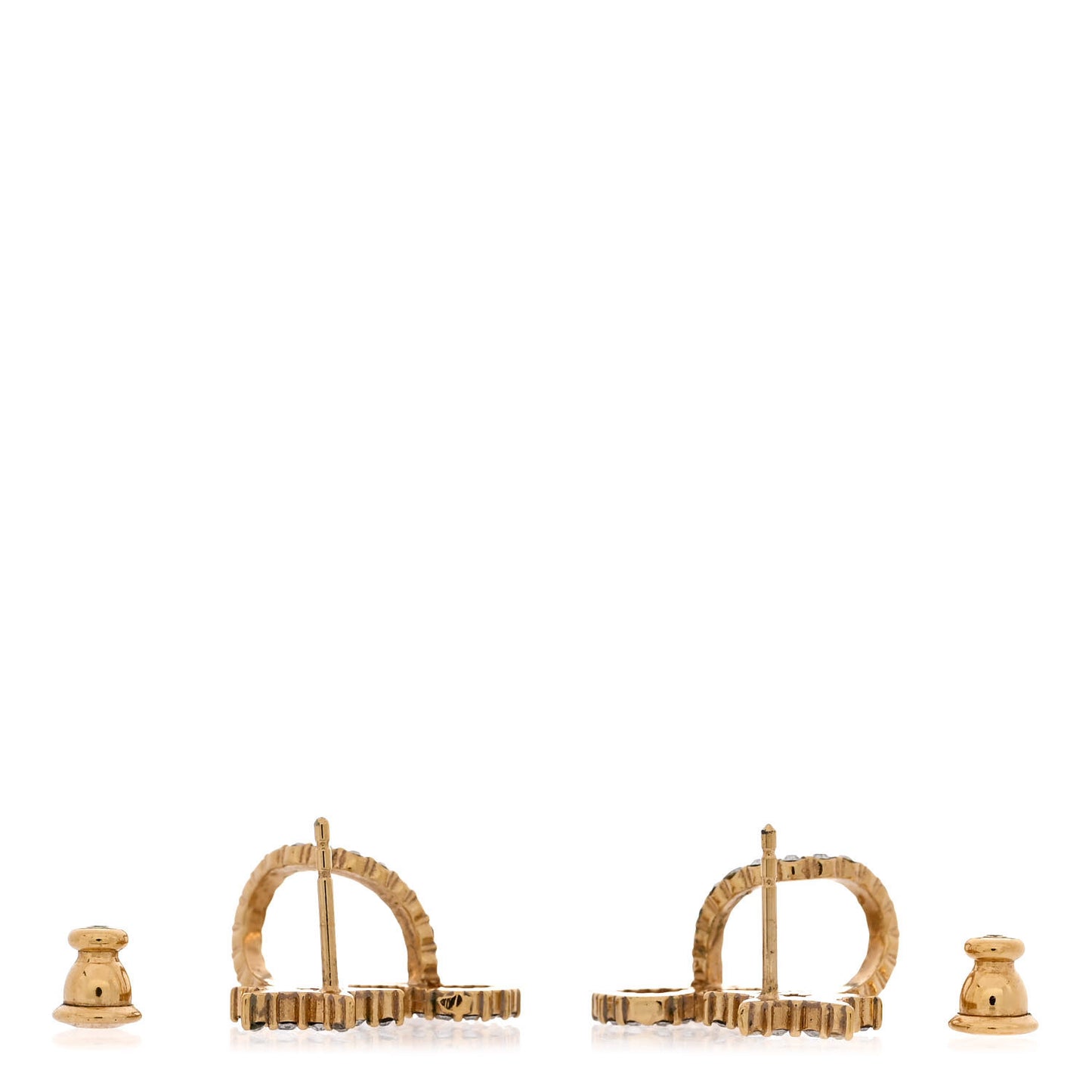 Crystal Clair D Lune Wrap Around Earrings Gold