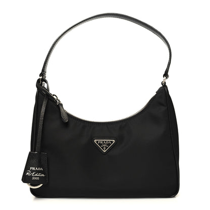 Prada Tessuto Nylon Saffiano Mini Re-Edition 2005 Bag Black 1 of 9