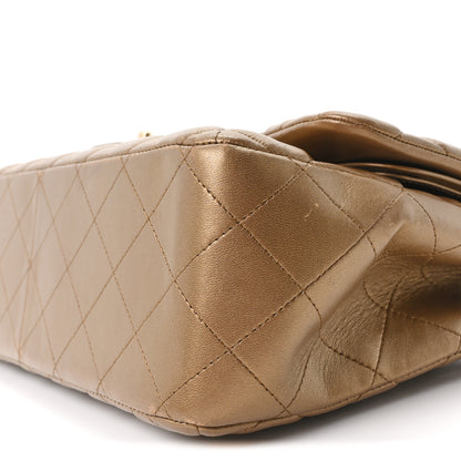 Chanel Metallic Lambskin Quilted Jumbo Double Flap Khaki 9 of 9