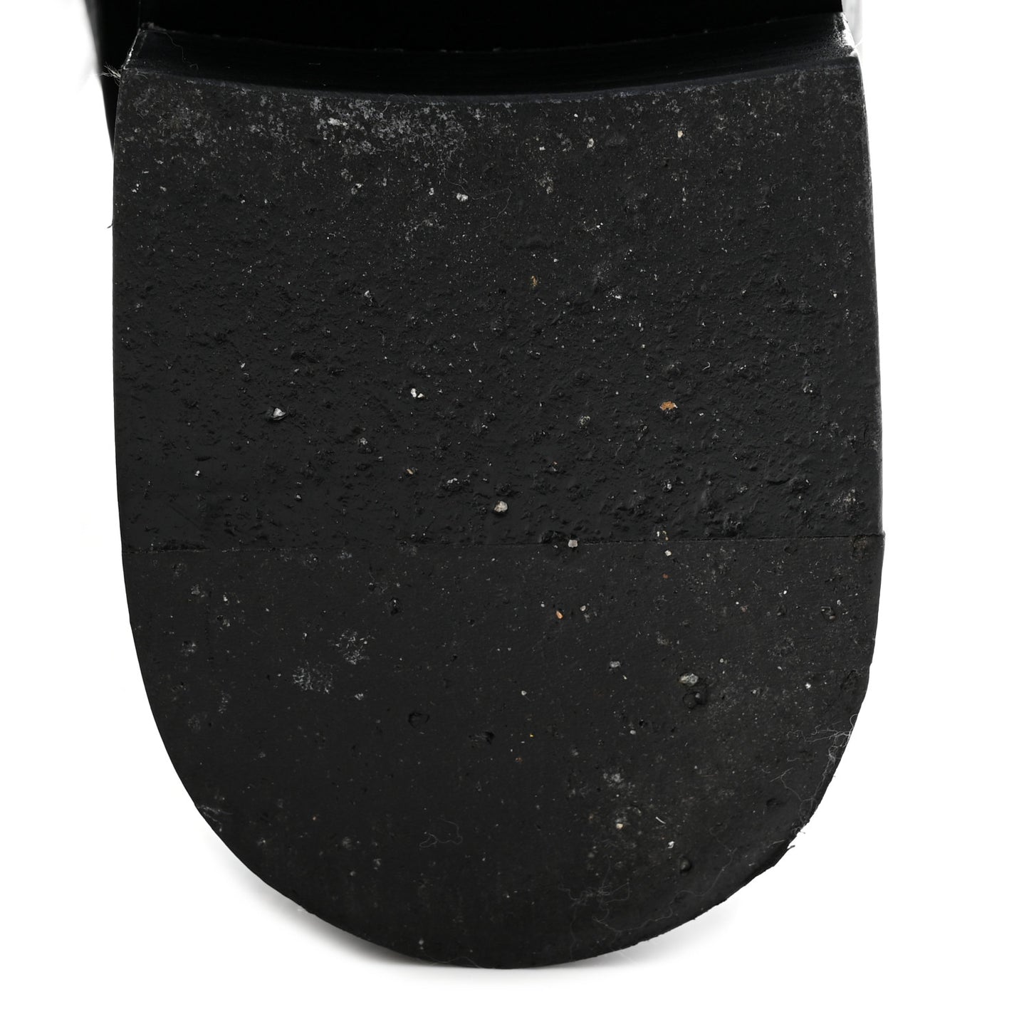 Shiny Goatskin Cap Toe Combat Boots 40.5 Black Dark Grey