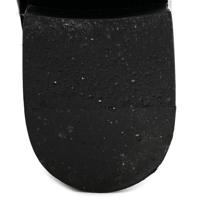Chanel Shiny Goatskin Cap Toe Combat Boots 40.5 Black Dark Grey 13 of 19