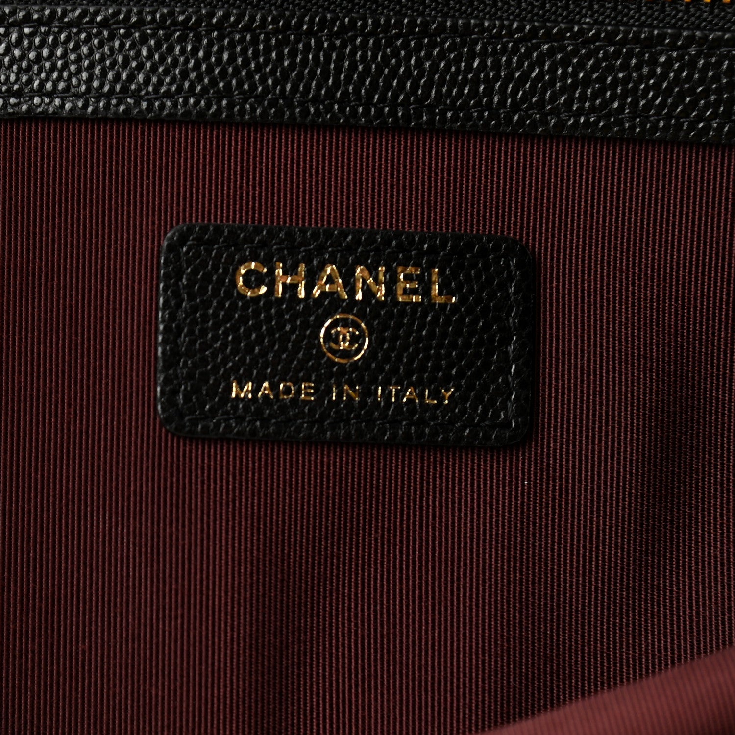 Chanel Caviar Quilted Large Cosmetic Case Black 6 of 7