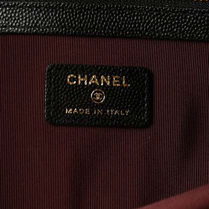 Chanel Caviar Quilted Large Cosmetic Case Black 6 of 7