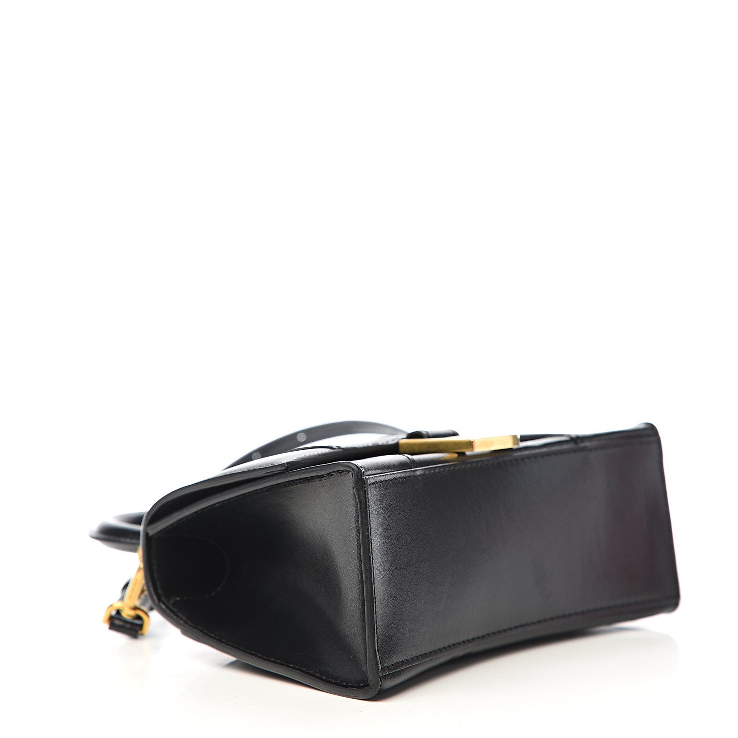 Balenciaga Shiny Box Calfskin Hourglass Top Handle Bag XS Black 3 of 14