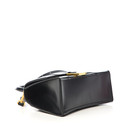 Balenciaga Shiny Box Calfskin Hourglass Top Handle Bag XS Black 3 of 14