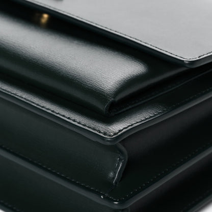 Saint Laurent Calfskin Medium Monogram Sunset Dark Green 11 of 15