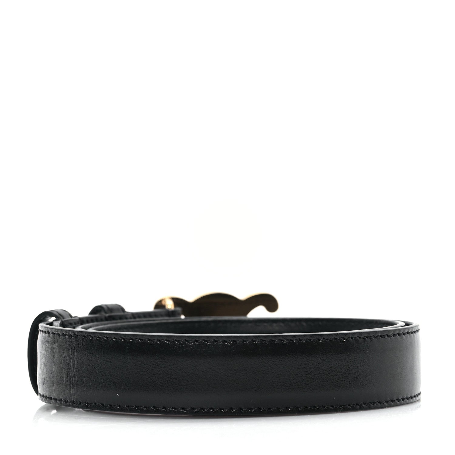 Celine Box Calfskin Medium 25mm Triomphe Belt 70 28 Black 3 of 5