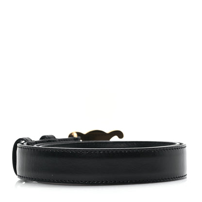 Celine Box Calfskin Medium 25mm Triomphe Belt 70 28 Black 3 of 5