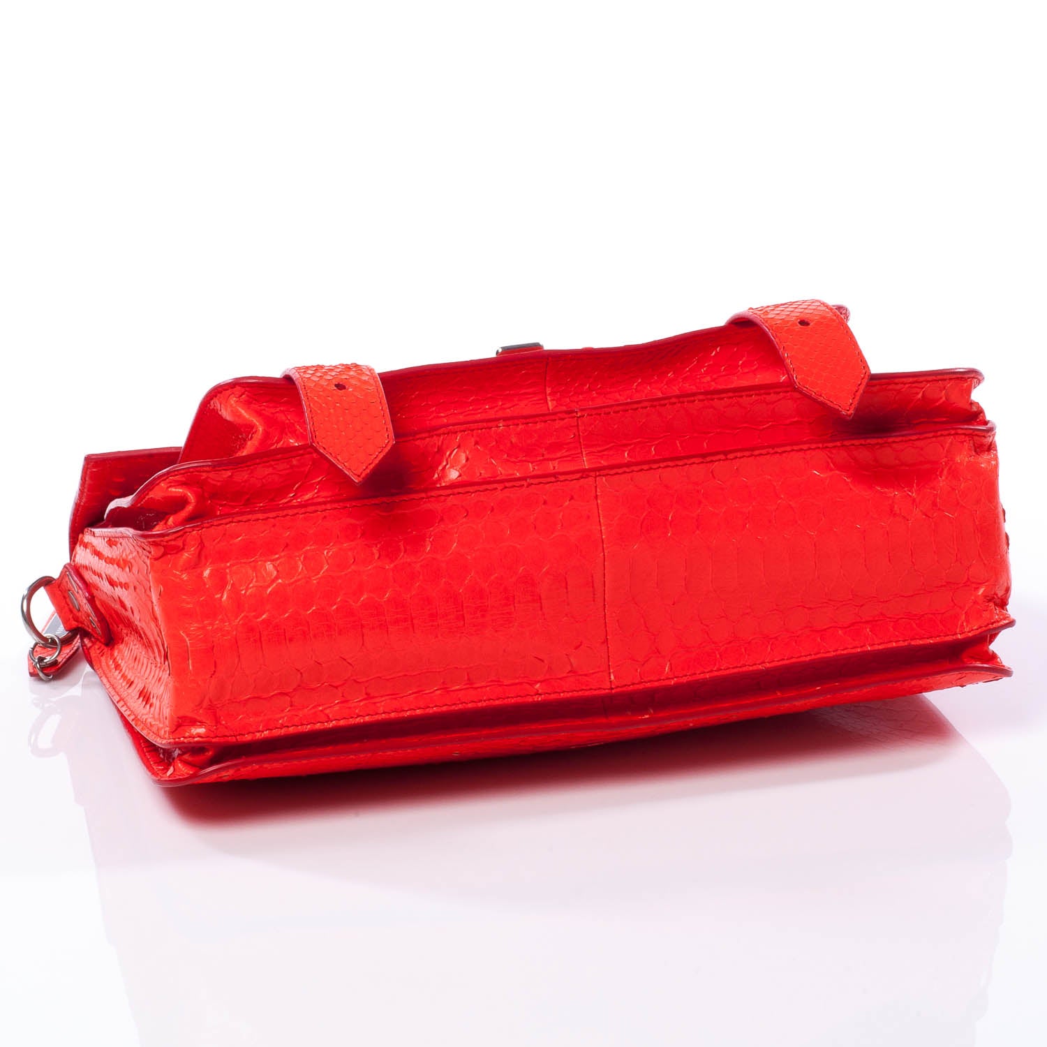 Proenza Schouler Python PS1 Medium Satchel Neon Red 5 of 9