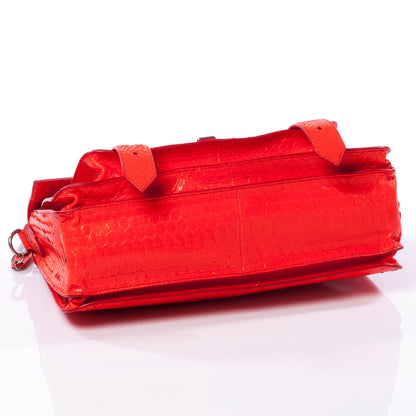 Proenza Schouler Python PS1 Medium Satchel Neon Red 5 of 9