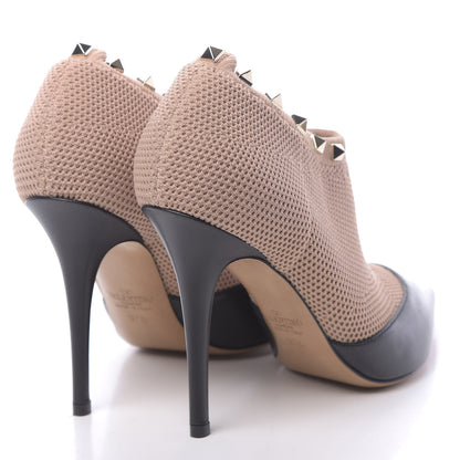 Valentino Garavani Nappa Knit Rockstud 105mm Sock Booties 37.5 Black 4 of 7