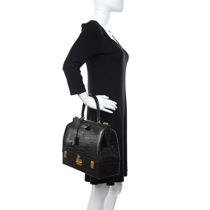 Hermes Shiny Crocodile Sac Mallette 2 of 11