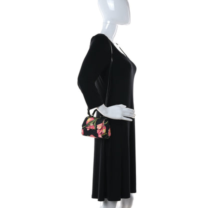 Dolce & Gabbana Brocade Childrens Tulip Print Miss Sicily Satchel Black Multicolor 2 of 9