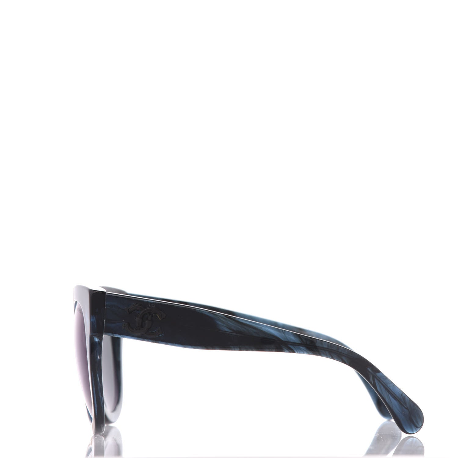 Chanel Acetate Butterfly Signature CC Sunglasses 5358 Dark Blue 3 of 8