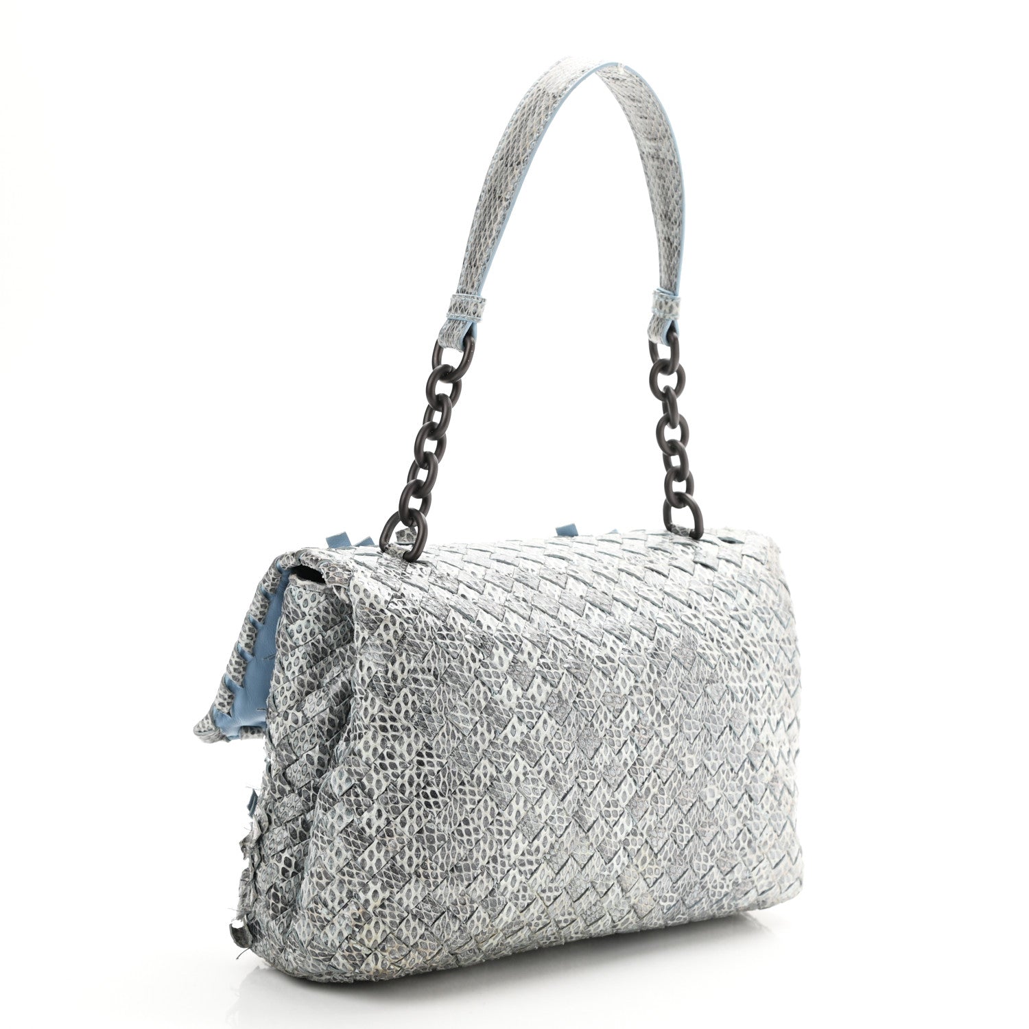 Bottega Veneta Tobu Ayers Intrecciato Small Olimpia Shoulder Bag Grey 3 of 13