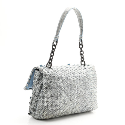 Bottega Veneta Tobu Ayers Intrecciato Small Olimpia Shoulder Bag Grey 3 of 13