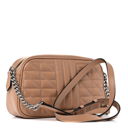 Gucci Calfskin Matelasse Aria Small GG Marmont Chain Shoulder Bag Camelia 2 of 12