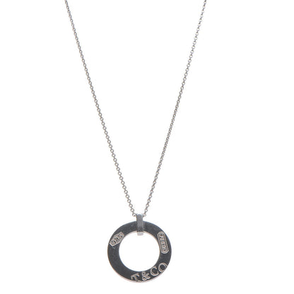 Tiffany Sterling Silver 1837 Open Circle Pendant Necklace 5 of 8